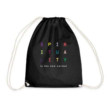 Spirituality is the new normal Spiritualität - Turnbeutel - Schwarz - Vorne