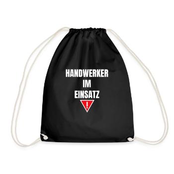 Handwerker Handyman Handwerk Werkzeug - Turnbeutel - Schwarz - Vorne