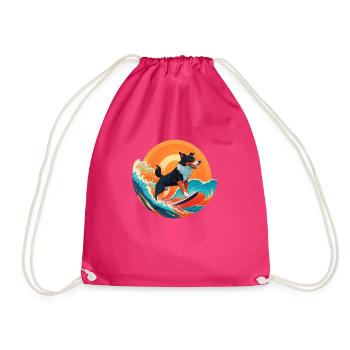 Surfer ou mourir - Sac de sport léger - fuchsia - Devant