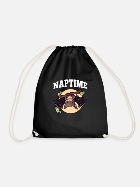 Verträumte Fledermaus - NAPTIME Edition - Turnbeutel - Schwarz