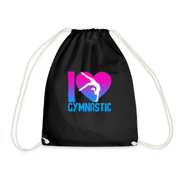 I Love Turnen Trainer Gymnsatik Sportverein Sport - Turnbeutel - Schwarz - Vorne