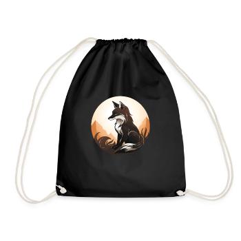 Fox, Reineke, Red Nose, Vixen, Red Skirt - Drawstring Bag - black - Front
