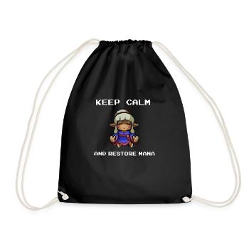 Restez calme et restaurez Mana - Sac de sport léger - noir - Devant