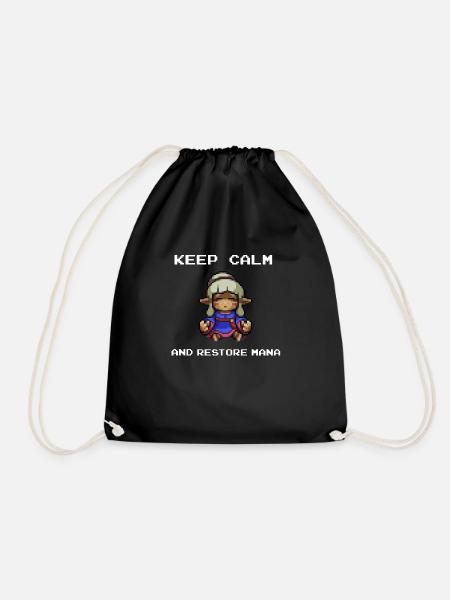 Keep calm and restore Mana - Turnbeutel - Schwarz