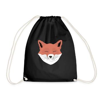 Fuchs happy - Turnbeutel - Schwarz - Vorne