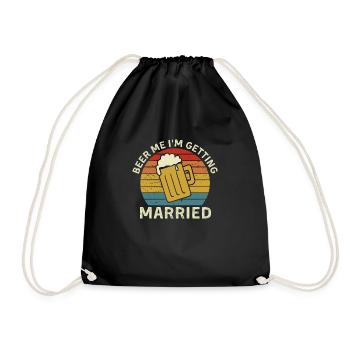 Beerme. Je vais me marier. - Sac de sport léger - noir - Devant