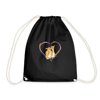 Amour de lamas - Sac de sport léger - noir - Devant
