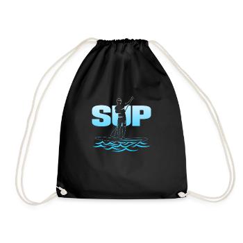 SUP Stand Up Paddle Board - Drawstring Bag - black - Front