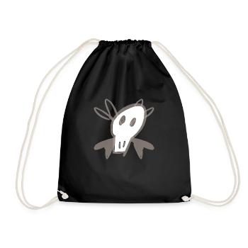 crâne - Sac de sport léger - noir - Devant