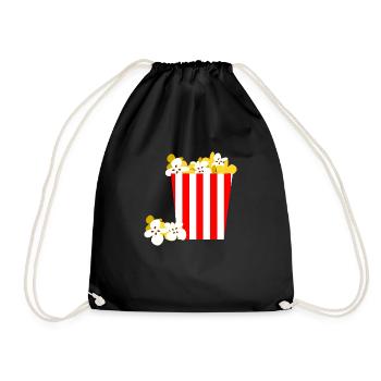 Popcorn - Turnbeutel - Schwarz - Vorne
