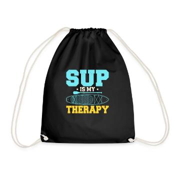 SUP Is My Therapy Stand Up Paddling Board - Turnbeutel - Schwarz - Vorne
