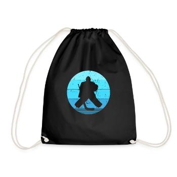 Hockey rétro vintage | Hockey Sports d’hiver - Sac de sport léger - noir - Devant