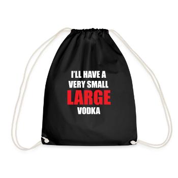 A very small large vodka white - Drawstring Bag - black - Front