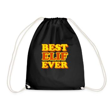 Elif Vorname lustiges Geschenk - Turnbeutel - Schwarz - Vorne