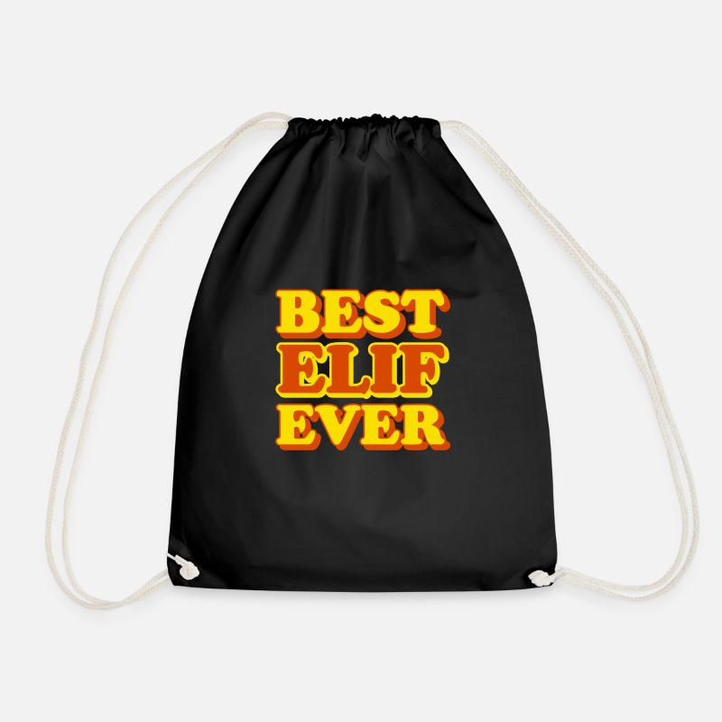 Elif Vorname lustiges Geschenk - Turnbeutel - Schwarz