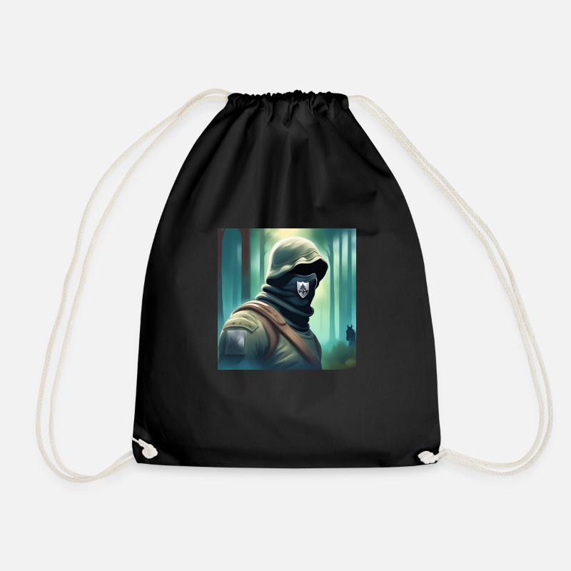 Soldier - Drawstring Bag - black