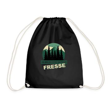 Sayings Forest - I like trees They keep their faces shut - Drawstring Bag - black - Front