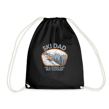 Ski papa drôle mignon ski d’hiver - Sac de sport léger - noir - Devant