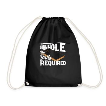 Cornhole No Balls Required Bean Bag Toss Player - Turnbeutel - Schwarz - Vorne