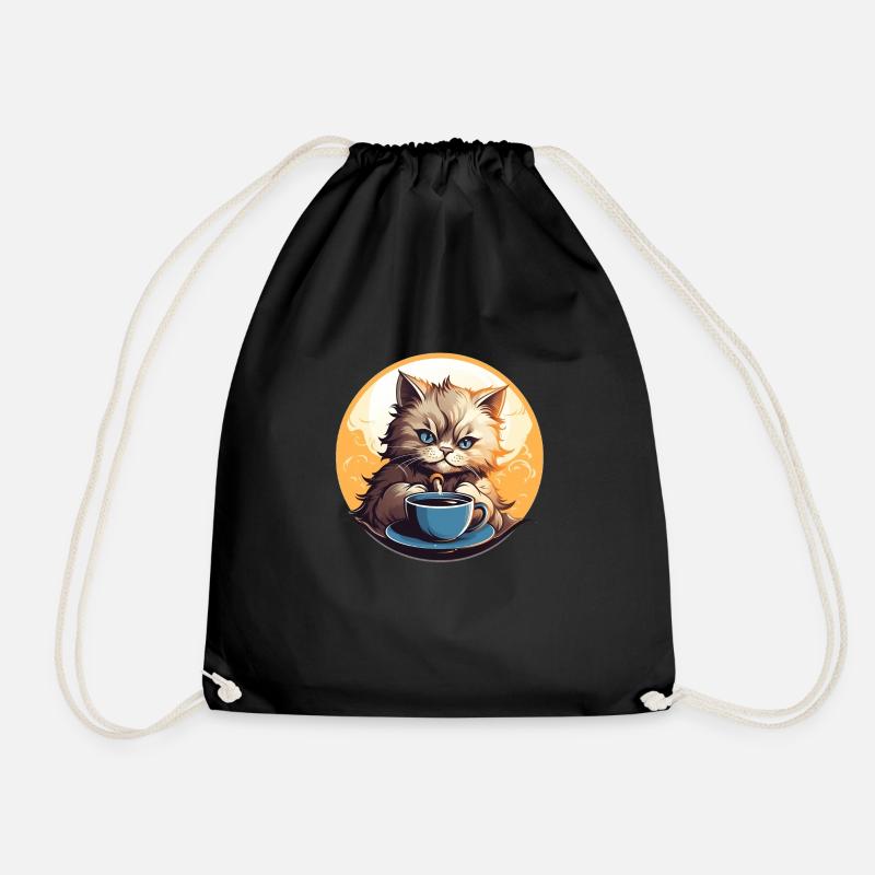 Mrs Cat - Turnbeutel - Schwarz