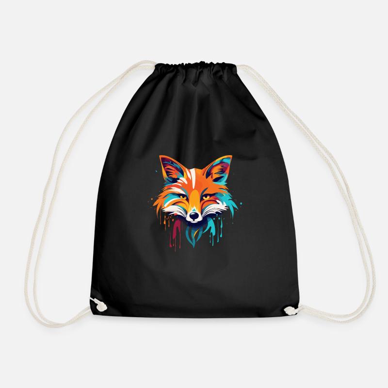 Der bunte Fuchs - Turnbeutel - Schwarz