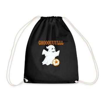 Geisterfußball Halloween - Turnbeutel - Schwarz - Vorne
