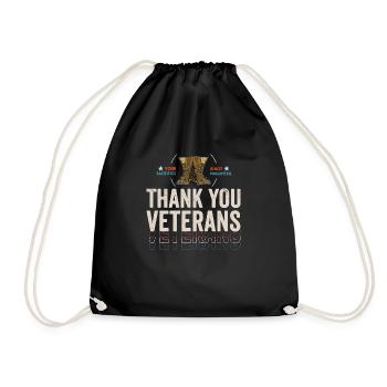 Merci, anciens combattants ! Merci pour votre service - Sac de sport léger - noir - Devant