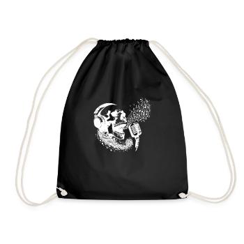 Vanitas Singing Skull Headphones INVERS - Drawstring Bag - black - Front