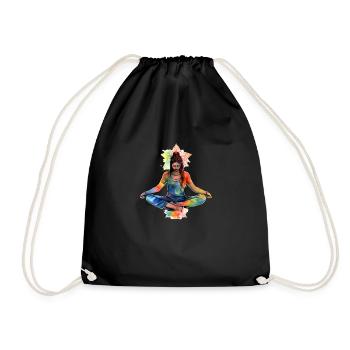 "Joy of Meditation" - Drawstring Bag - black - Front