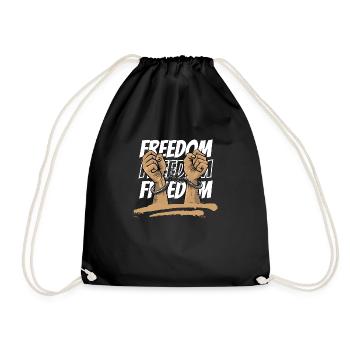 Freedom - Turnbeutel - Schwarz - Vorne