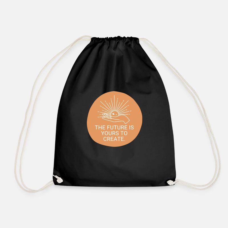 The future is yours - Drawstring Bag - black