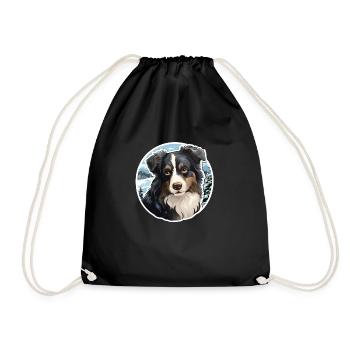 Appenzeller Mountain Dog Mix - Drawstring Bag - black - Front