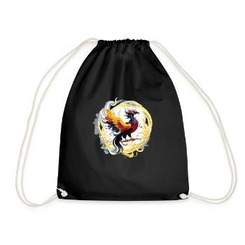 Blazing Phoenix (Artwork Collection) - Drawstring Bag - black - Front