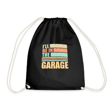 Je serai dans le garage blague drôle de mécanicien de voiture - Sac de sport léger - noir - Devant