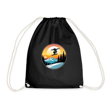 snowboard neige et ski - Sac de sport léger - noir - Devant