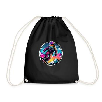 snowboard neige et ski - Sac de sport léger - noir - Devant