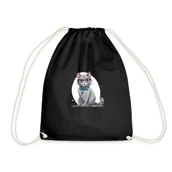Chat docteur - Sac de sport léger - noir - Devant