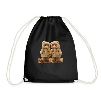 Teddy bears often last a lifetime - Drawstring Bag - black - Front