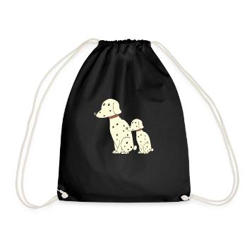 Dalmatien père et fils - Sac de sport léger - noir - Devant