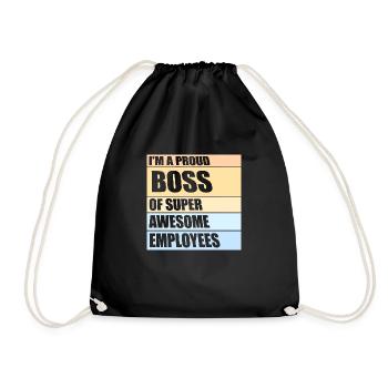 I'm A Proud Chef Of Super Awesome Employees Job - Drawstring Bag - black - Front