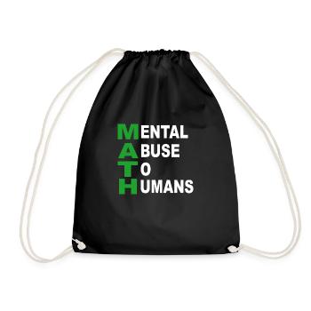 Dicton mathématique - Sac de sport léger - noir - Devant