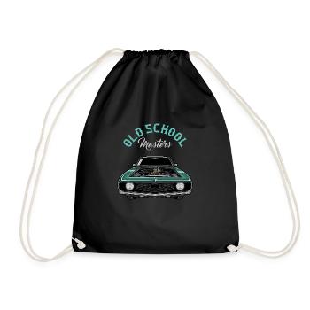 Oldschool US Car // Illustration - Turnbeutel - Schwarz - Vorne