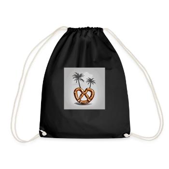 Bretzel île palmier - Sac de sport léger - noir - Devant