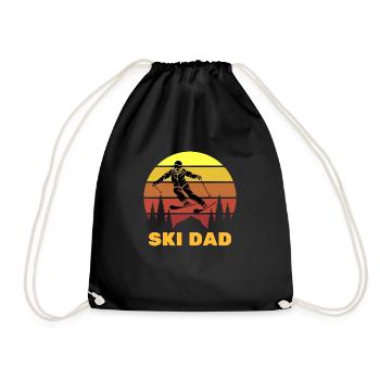 Papa skieur - Sac de sport léger - noir - Devant