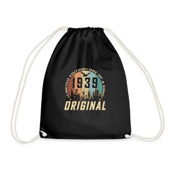 Vintage Décembre 1939 Cadeau d Anniversaire 85 ans - Sac de sport léger - noir - Devant