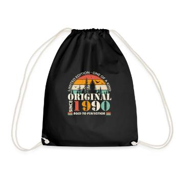 1990: Vintage Legend for the 34th Anniversary - Drawstring Bag - black - Front