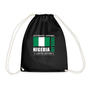 Nigeria - Turnbeutel - Schwarz - Vorne