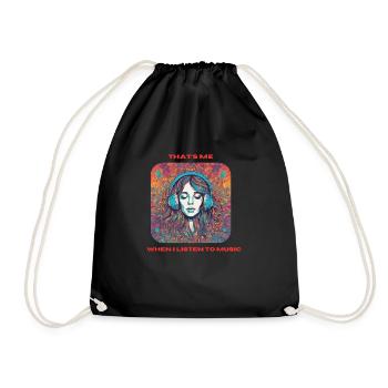 C’est moi quand j’écoute de la musique - Sac de sport léger - noir - Devant