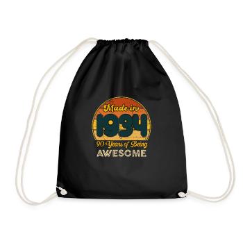 Geboren im Jahr 1934 – Vintage 1934 Geburtstag Retro - Turnbeutel - Schwarz - Vorne