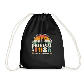 1985: Vintage Legend for the 39th Anniversary - Drawstring Bag - black - Front
